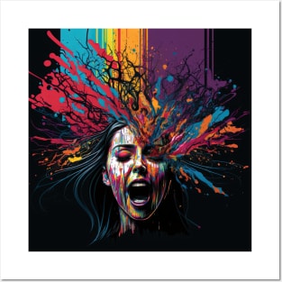 Vivid explosive image of a person's mind being blown up - Mind Blowing Moment #7 Posters and Art